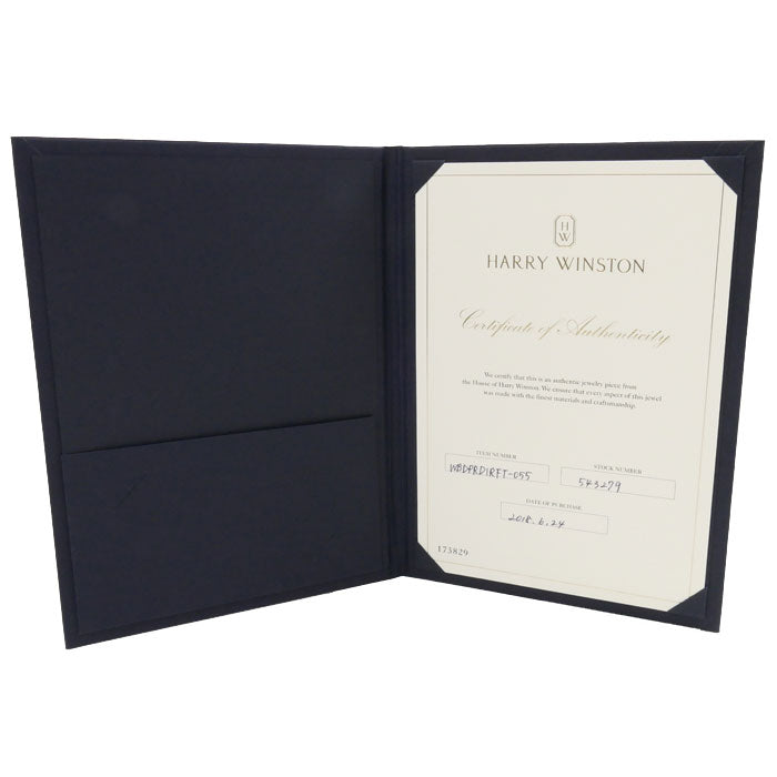 HARRY WINSTON ハリーウィンストン Pt950プラチナ トリスト ワンロウ バンドリング リング・指輪 WBDPRD1RFT ダイヤモンド 9号 4.7g レディース【中古】【美品】