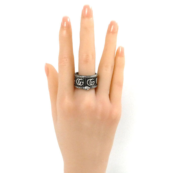 GUCCI グッチ シルバー925 ガーデンスネーク リング・指輪 577201 J8400 0811 19号 16.4g メンズ【中古】