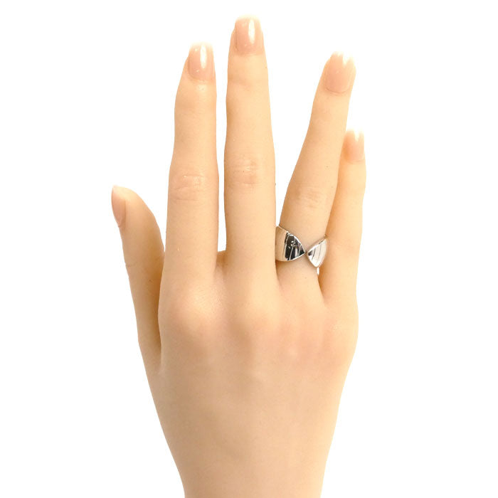 Chaumet ショーメ K18WG ホワイトゴールド プリュム リング・指輪 8号 15.4g レディース【中古】【美品】