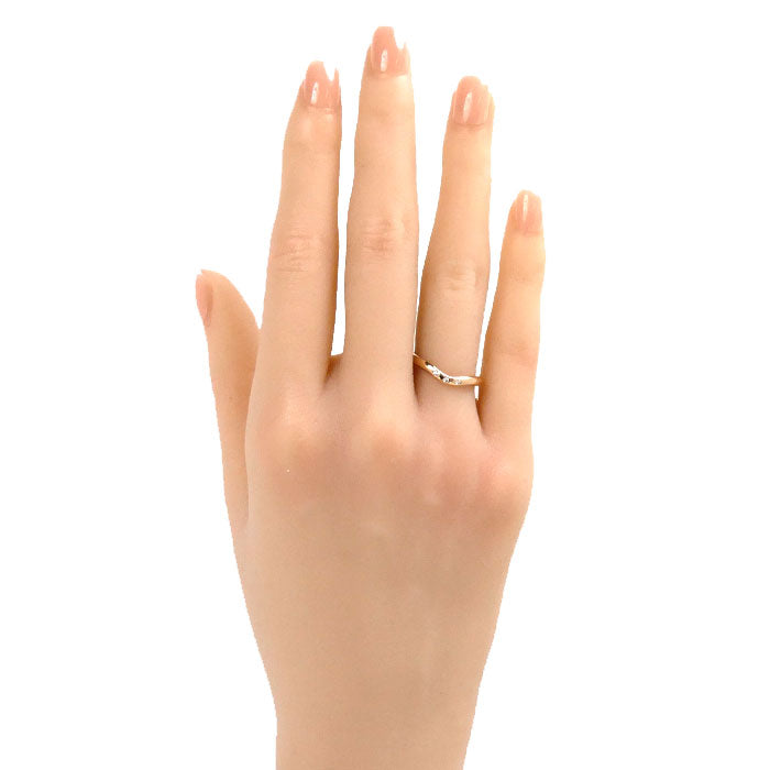 TIFFANY&Co. ティファニー K18PG ピンクゴールド エルサ・ペレッティバンド リング・指輪 60016576 ダイヤモンド 9号 2.6g レディース【中古】【美品】