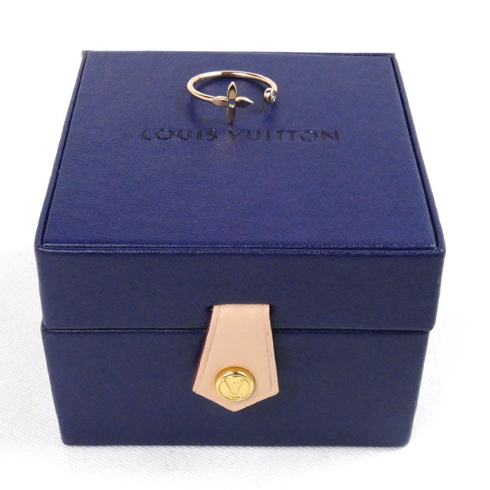 LOUIS VUITTON ルイ・ヴィトン K18PG ピンクゴールド モノグラム イディール リング・指輪 Q9F15E 12号 52 1.7g 1本売り レディース【中古】【美品】