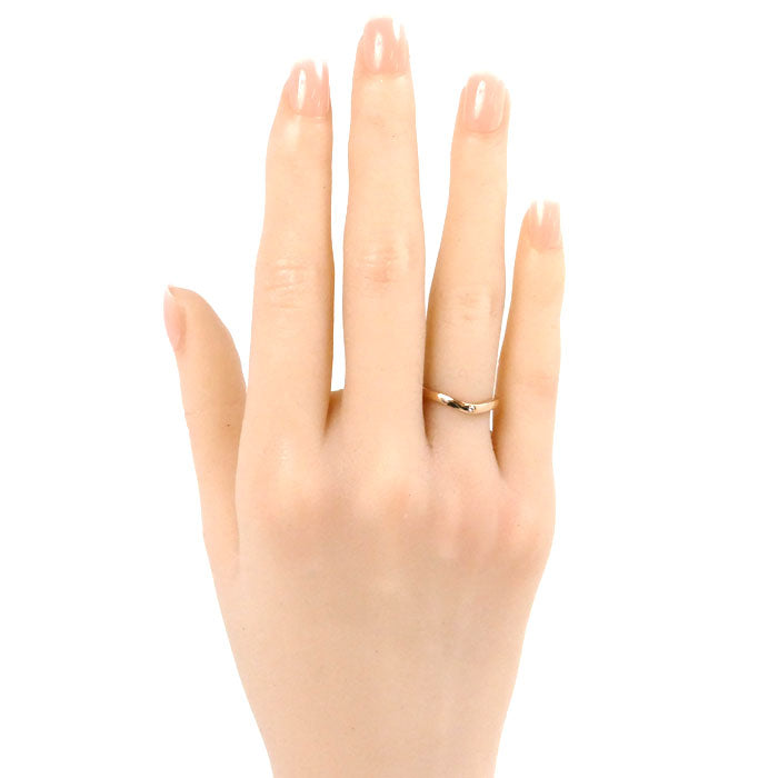 CARTIER カルティエ K18PG ピンクゴールド バレリーナ カーブ ウェディング 3P ダイヤ リング・指輪 B4098648 ダイヤモンド 8号 48 2.5g レディース【中古】