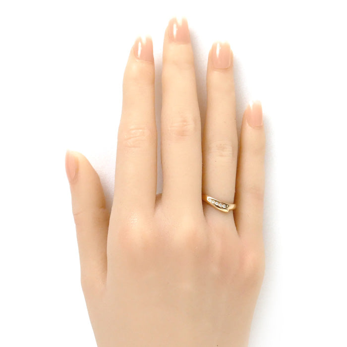 TIFFANY&Co. ティファニー K18PG ピンクゴールド オープンハートバンド ダイヤ リング・指輪 ダイヤモンド 8号 2.9g レディース【中古】