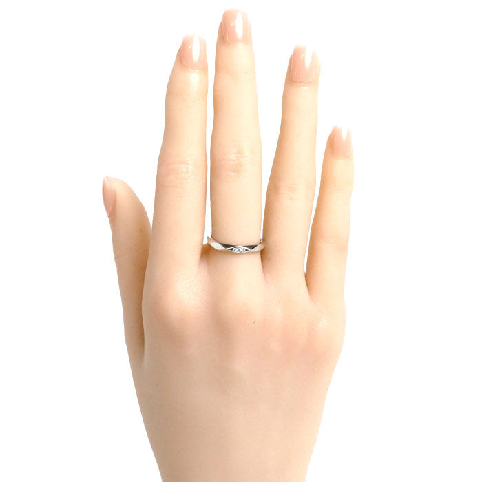 Boucheron ブシュロン Pt950プラチナ ファセット 3PD リング・指輪 JAL00090 12号 52 4.5g レディース【中古】