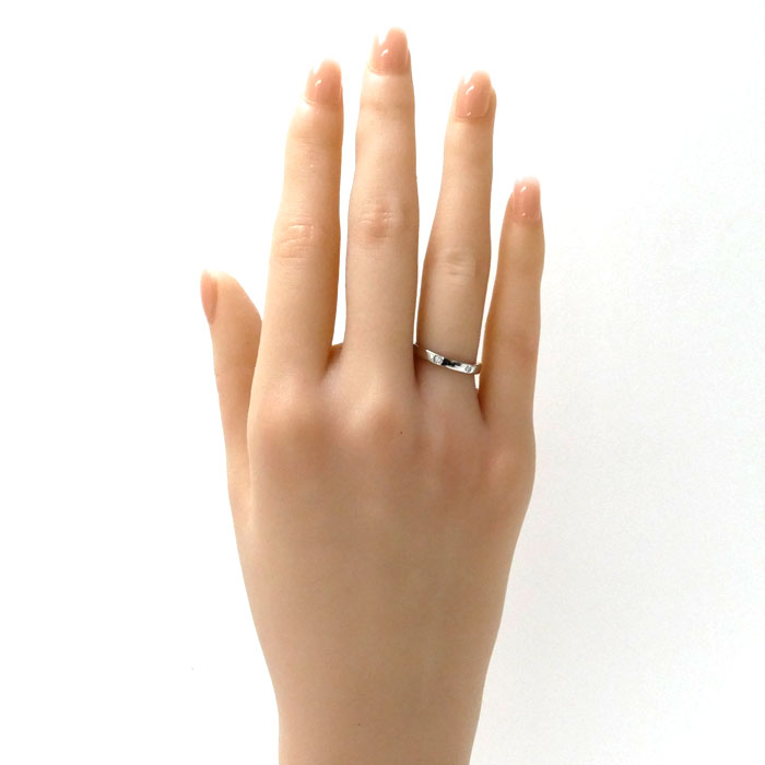 Chaumet ショーメ Pt950プラチナ エターナル リボンマリッジ 7PD リング・指輪 ダイヤモンド 7号 47 3.5g レディース【中古】【美品】
