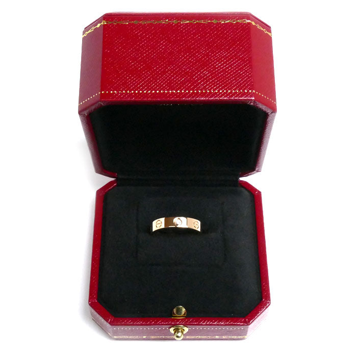 CARTIER カルティエ K18PG ピンクゴールド ミニラブ 1Pダイヤ リング・指輪 B4050751 ダイヤモンド 11号 51 4.4g レディース【中古】【美品】