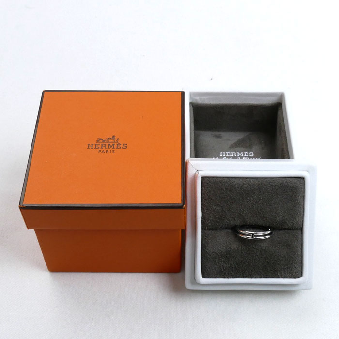 HERMES エルメス K18WG ホワイトゴールド アリアンヌ リング・指輪 H119834B 12号 52 3.1g レディース【中古】【美品】