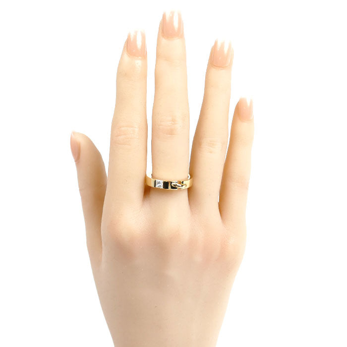 Chaumet ショーメ K18YG イエローゴールド リアン 1Pダイヤ リング・指輪 ダイヤモンド 12.5号 53 7.8g レディース【中古】【美品】