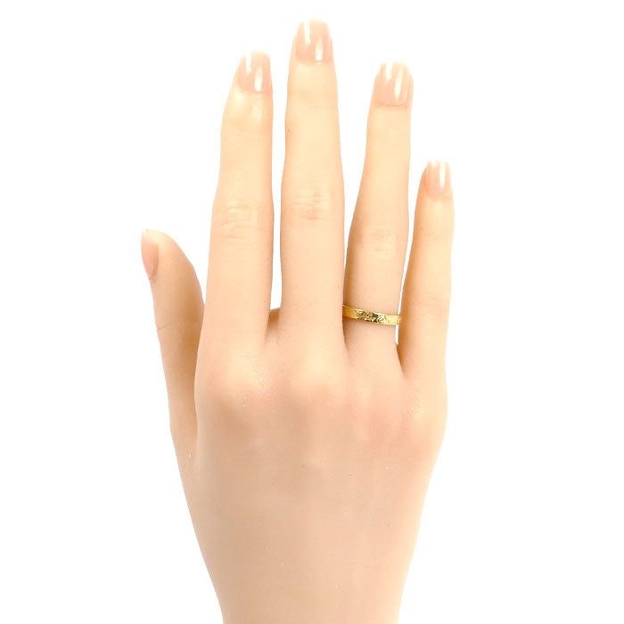 TIFFANY&Co. ティファニー K18YG イエローゴールド ノーツ ナロー ニューヨーク リング・指輪 7.5号 2.8g レディース【中古】【美品】