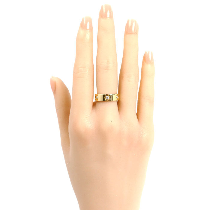 CARTIER カルティエ K18YG イエローゴールド ラブ フルダイヤ リング・指輪 ダイヤモンド 9.5号 49 7.7g レディース【中古】【美品】