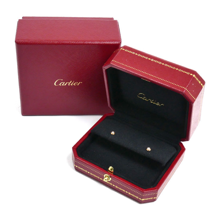 CARTIER カルティエ K18PG ピンクゴールド ダムール XS ピアス B8301214 ダイヤモンド 1.1g レディース【中古】【美品】