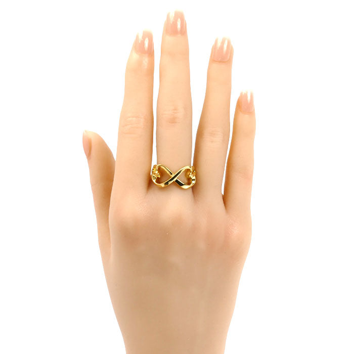 TIFFANY&Co. ティファニー K18YG イエローゴールド ダブルラビングハート リング・指輪 13号 8.7g レディース【中古】【美品】