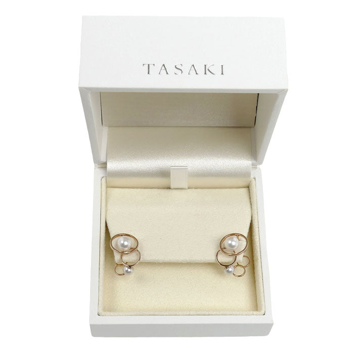 TASAKI タサキ K18PG ピンクゴールド エニーマ ピアス アコヤパール約4.1~5.6mm 2.8g レディース【中古】