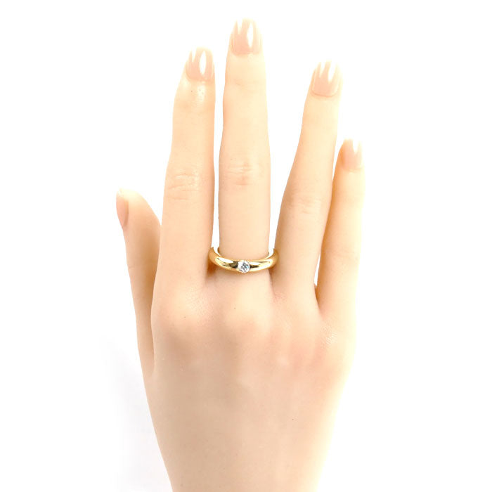 CARTIER カルティエ K18YG イエローゴールド エリプス リング・指輪 ダイヤモンド0.25ct 11号 51 8.8g レディース【中古】【美品】