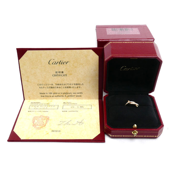 CARTIER カルティエ K18PG ピンクゴールド アントルラセ リング・指輪 ダイヤモンド 5号 45 3.6g レディース【中古】【美品】