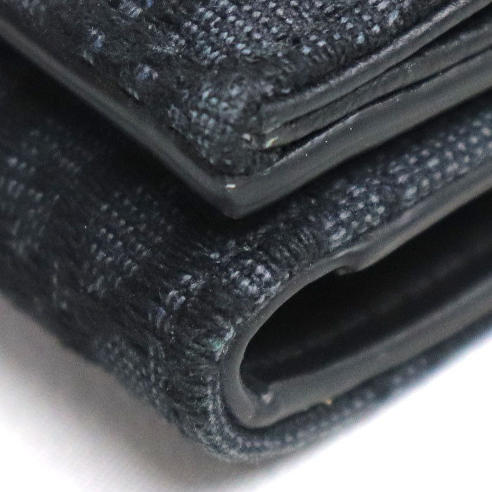 Dior ディオール オブリーク ジャカード トロッター 三つ折り財布 ブラック 2OBBC110YSE レディース【中古】【美品】