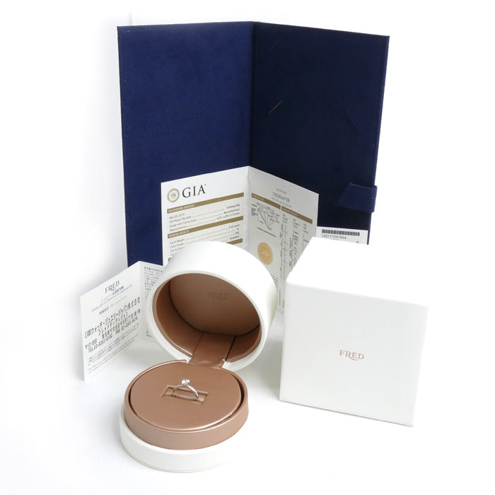 FRED フレッド Pt950プラチナ デルフィーヌ リング・指輪 4B0332 ダイヤモンド0.32ct 8.5号 49 3.0g レディース【中古】