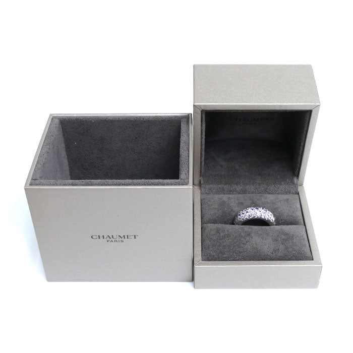 Chaumet ショーメ K18WG ホワイトゴールド アノー キャビア サファイア リング・指輪 サファイア 8号 8.8g レディース【中古】