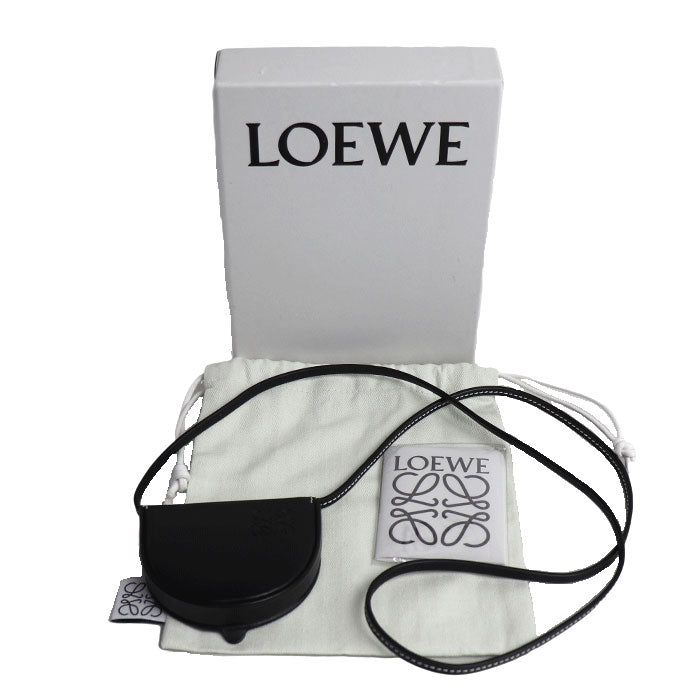 LOEWE ロエベ ヒールポーチミニ ショルダーバッグ ブラック 109.54.T15【中古】【美品】