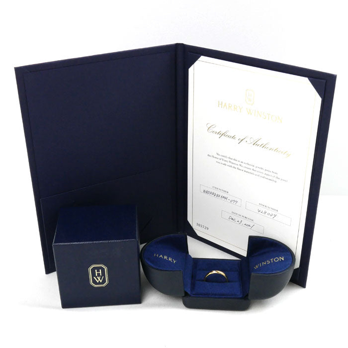 HARRY WINSTON ハリーウィンストン K18PG ピンクゴールド ラウンドマリッジ 1P ダイヤ リング・指輪 WBDRRDBZ3MM ダイヤモンド 16号 3.9g ユニセックス【中古】【美品】