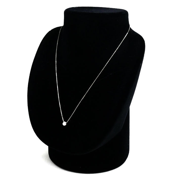 STAR JEWELRY スタージュエリー Pt950プラチナ ムーンセッティング ネックレス 1XN0630 ダイヤモンド0.17ct 2.2g 37~40cm レディース【中古】