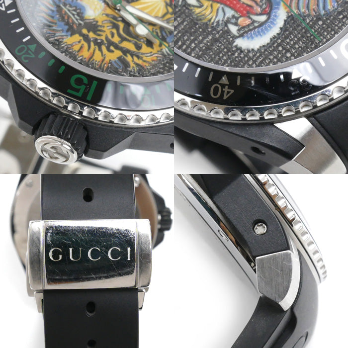 GUCCI グッチ ダイブ タイガー 腕時計 電池式 YA136318/136.3 メンズ【中古】