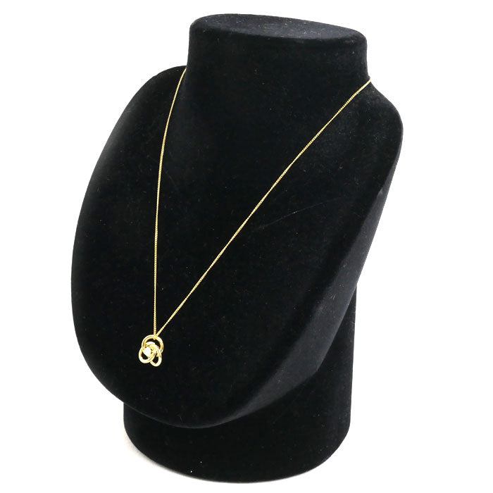 TIFFANY&Co. ティファニー K18YG イエローゴールド スリーフープ ダイヤ ネックレス ダイヤモンド 4.2g 40cm レディース【中古】【美品】