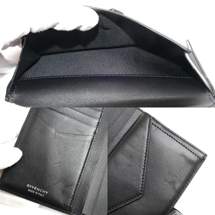 GIVENCHY ジバンシィ Gカット ミディアムウォレット 二つ折り財布 ブラック BB60K8B1J5001 メンズ レディース ユニセックス【中古】