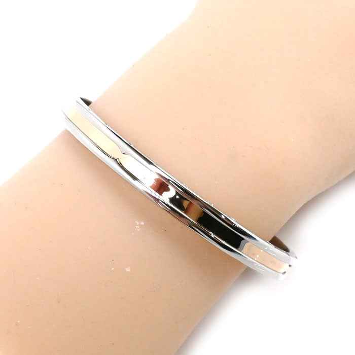 BVLGARI ブルガリ K18PG/SS B-ZERO1 ビーゼロワン バングル M 13.5g レディース【中古】【美品】