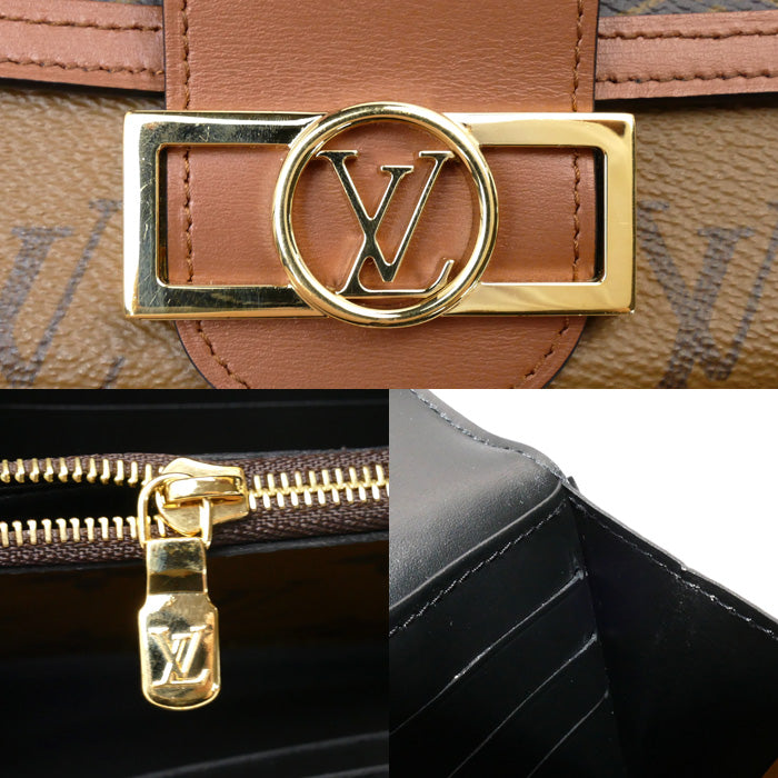 LOUIS VUITTON ルイ・ヴィトン ポルトフォイユサラ ドーフィーヌ 長財布 モノグラムリバース M46645 ICチップ レディース【中古】