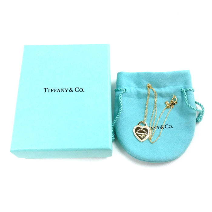 TIFFANY&Co. ティファニー K18YG イエローゴールド リターン トゥ ハートタグ ダイヤ ネックレス ダイヤモンド 4.5g 40cm レディース【中古】【美品】