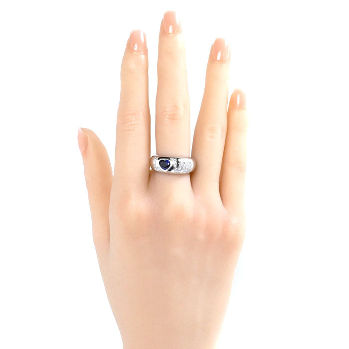 Chopard ショパール K18WG ホワイトゴールド ラブコレクション リング・指輪 サファイア ダイヤモンド 12号 12.1g レディース【中古】【美品】