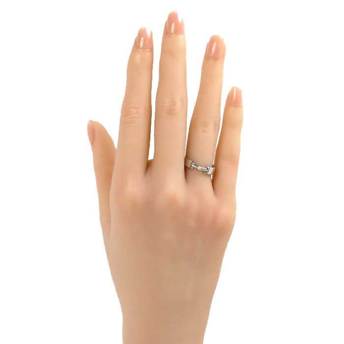 TIFFANY&Co. ティファニー K18WG ホワイトゴールド Tトゥルー ダイヤ リング・指輪 ダイヤモンド 10号 4.4g レディース【中古】【美品】