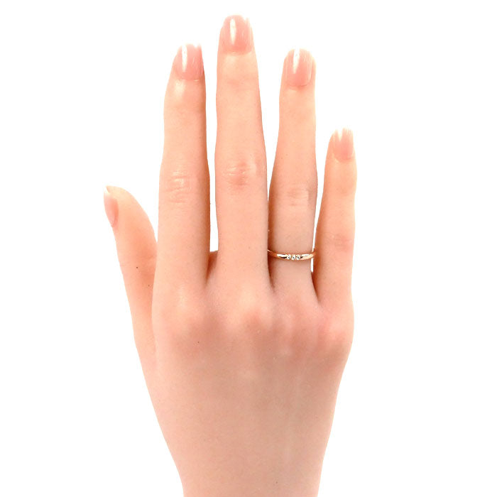 TIFFANY&Co. ティファニー K18PG ピンクゴールド フォーエバー ウェディング バンド リング・指輪 ダイヤモンド 6.5号 2.4g レディース【中古】