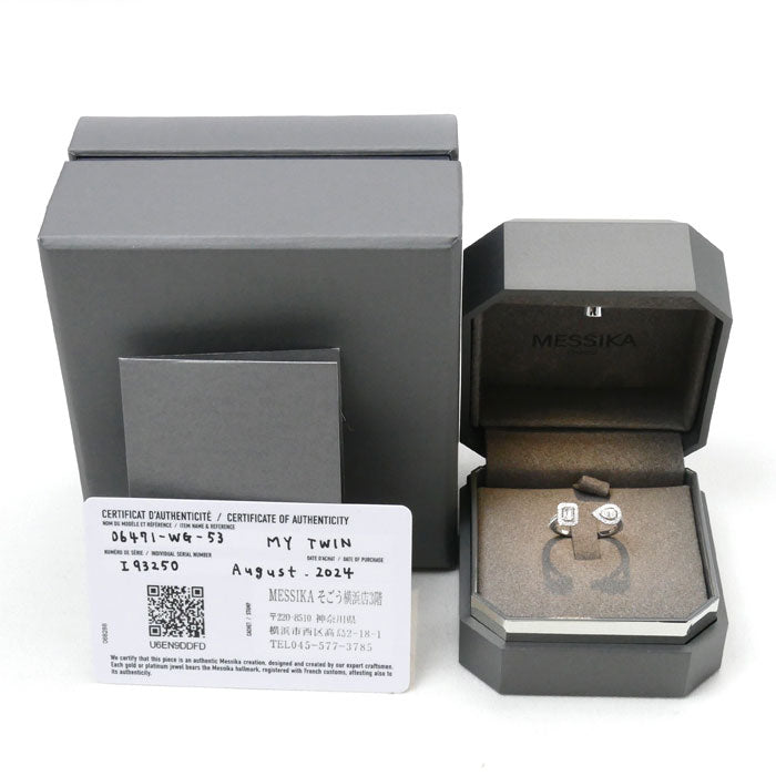 MESSIKA K18WG ホワイトゴールド マイ ツイン トア&モア リング・指輪 06471-WG-53 ダイヤモンド 13号 2.7g レディース【中古】【美品】