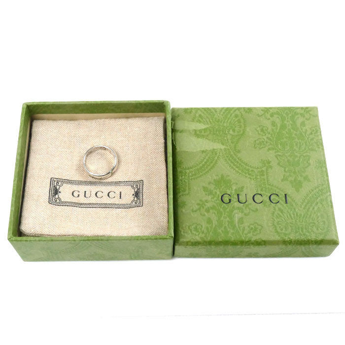 GUCCI グッチ シルバー925 Blind For Love インターロッキング リング・指輪 455247 J8400 0701 11.5号 3.3g レディース【中古】