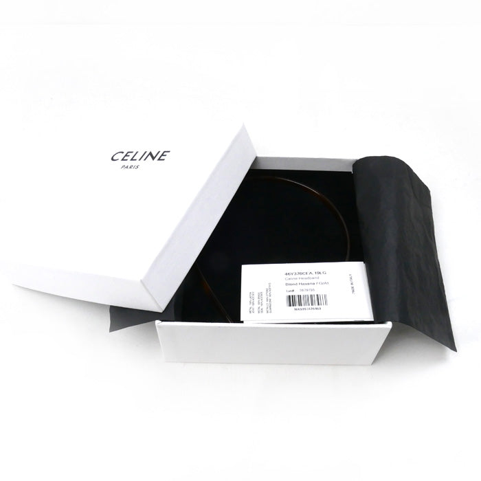 CELINE セリーヌ アセテート&ブラスニッケルフリー CELINE ロゴ ヘッドバンド カチューシャ ヘアアクセサリー 46Y376CEA.19LG レディース【中古】