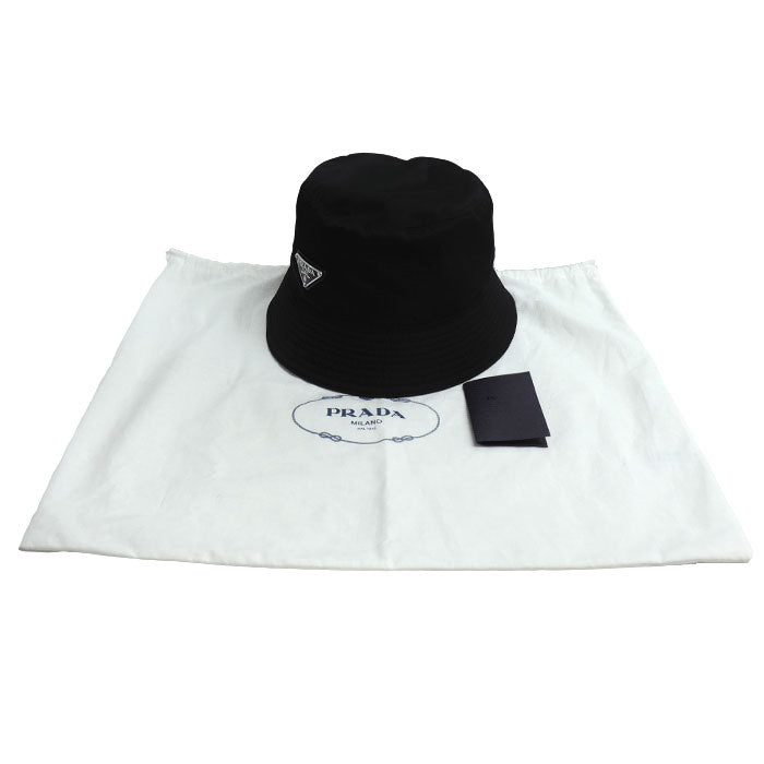 PRADA プラダ Re-Nylon バケットハット ハット ブラック 1HC137 2DMI F0002 M 58cm レディース【中古】【美品】