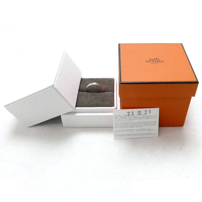 HERMES エルメス K18WG ホワイトゴールド アリアンヌ リング・指輪 H119834B 00060 19.5号 60 3.5g レディース【中古】【美品】