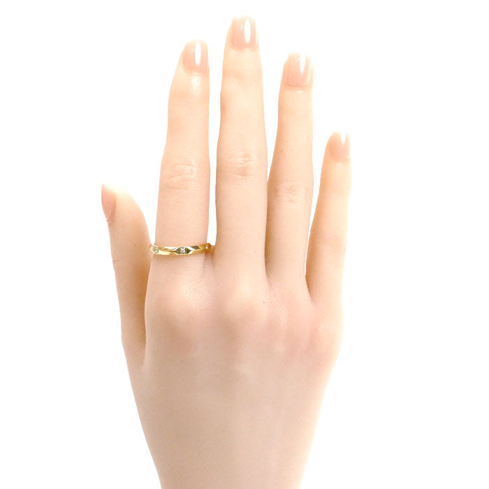 TIFFANY&Co. ティファニー K18YG イエローゴールド トゥルーバンド ダイヤ リング・指輪 67134710 ダイヤモンド 14号 3.4g レディース【中古】