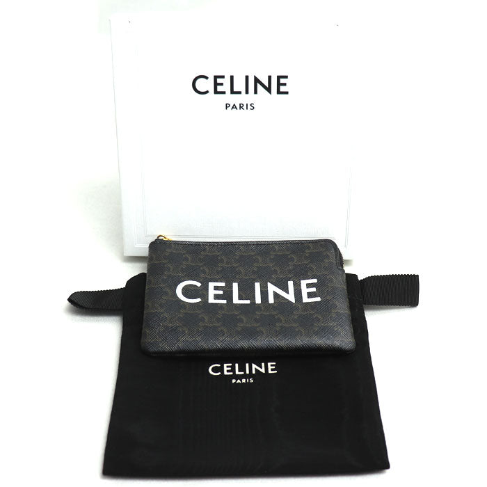 CELINE セリーヌ トリオンフ コイン&カードケース コインケース 10C662CA2.38NO レディース【中古】