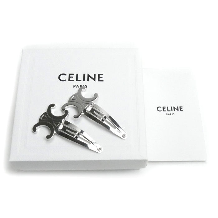 CELINE セリーヌ GP トリオンフ ヘアアクセサリー ヘアクリップ 46Z656SLB.36SI レディース【中古】