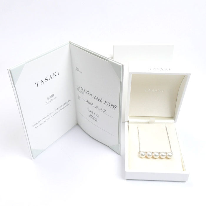 TASAKI タサキ K18WG ホワイトゴールド バランス シグネチャー パール ネックレス P-15884-18KWG アコヤパール約8.5mm 11.9g 60.5~70cm レディース【中古】【美品】