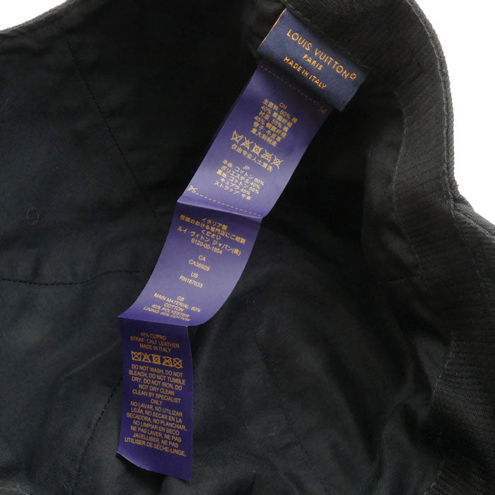 LOUIS VUITTON ルイ・ヴィトン キャップ・モノグラム エッセンシャル キャップ ブラック M76584 WA3234 メンズ【中古】【美品】