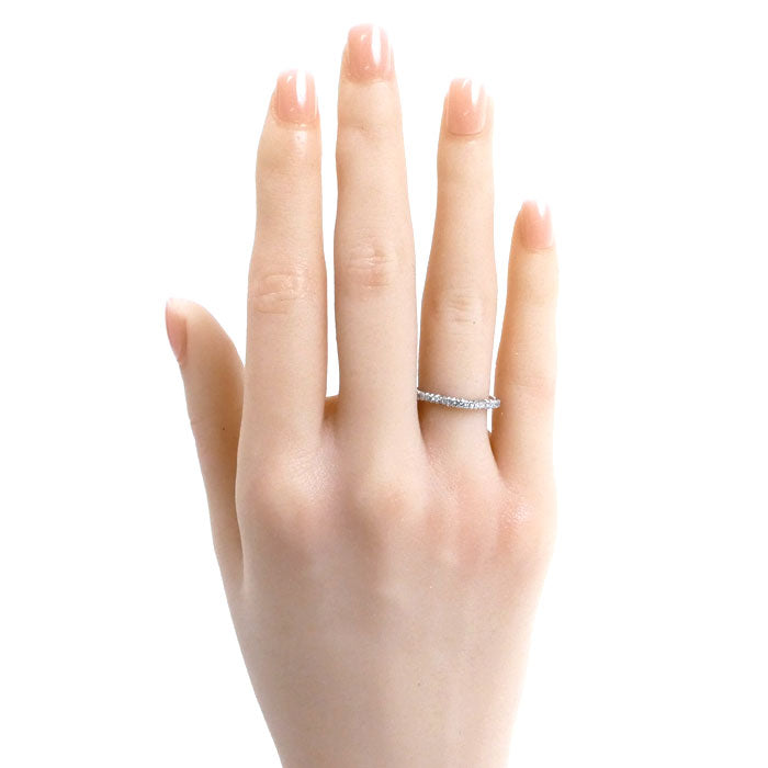 CHANEL シャネル K18WG ホワイトゴールド カメリア フルエタニティ ダイヤ リング・指輪 ダイヤモンド 9.5号 50 2.2g レディース【中古】【美品】