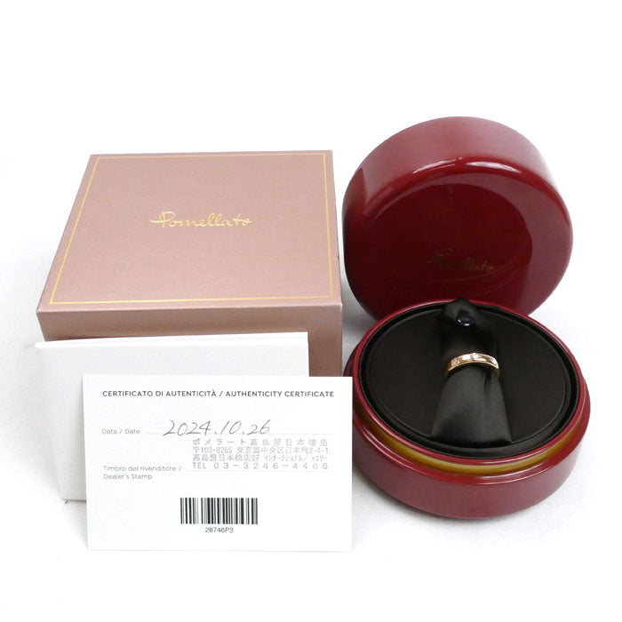 Pomellato ポメラート K18PG ピンクゴールド イコニカ 3Pダイヤ エキストラスリム リング・指輪 PAC4005_O7000_DB000 ダイヤモンド 11号 51 5.6g レディース【中古】【美品】