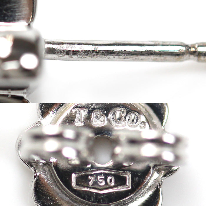 TIFFANY&Co. ティファニー K18WG ホワイトゴールド シグネチャー ダイヤ ピアス ダイヤモンド 4.4g レディース【中古】