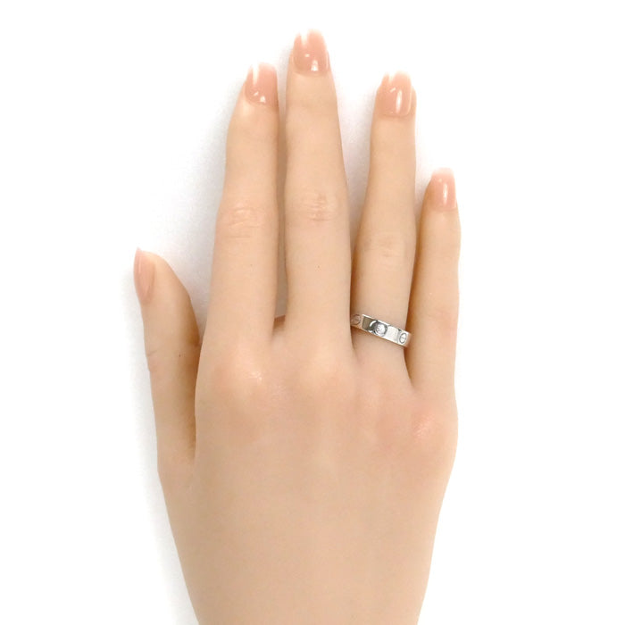 CARTIER カルティエ K18WG ホワイトゴールド ミニラブ 1Pダイヤ リング・指輪 B4050551 ダイヤモンド 11号 51 4.5g レディース【中古】