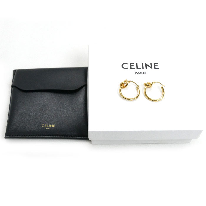 CELINE セリーヌ GP ノット スモール ピアス 46N556BRA.35OR レディース【中古】