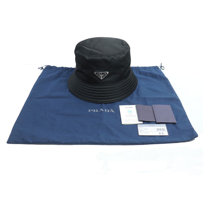 PRADA プラダ Re Nylon ハット バケットハット ブラック 2HC137 2DMI F0002 L ユニセックス【中古】【美品】